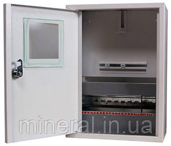 Шафа e.mbox.stand.n.f1.12.z металева, під 1-ф. лічильник, 12 мод., навісна, з замком, фото 1