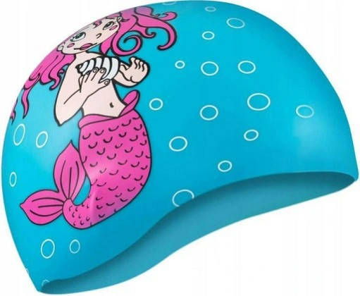 Шапка для плавання Aqua Speed KIDDIE Mermaid 1784 блакитний дит OSFM, фото 1
