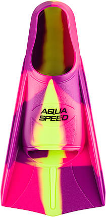 Ласти Aqua Speed TRAINING FINS 7931 рожевий, фіолетовий, жовтий дит 33-34, фото 2