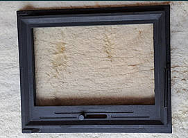 Чавунні дверцята з термосклом для каміна (600х490 мм.)