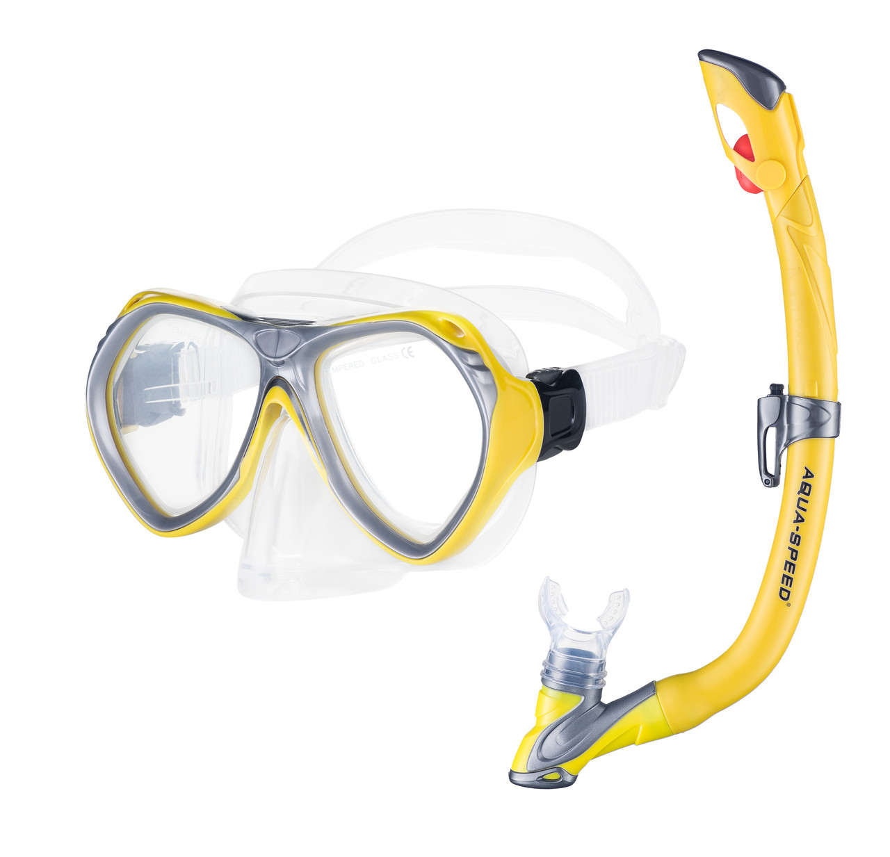 Набір маска і трубка Aqua Speed ​​AURA + EVO 5574 жовтий дит OSFM