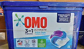 Omo Active Clean Ultimate 3в1 капсули для прання 40 шт