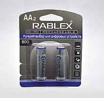 Акумулятори Rablex HR6/AA 1.2V 800mAh NI-MH (2шт на блістері)