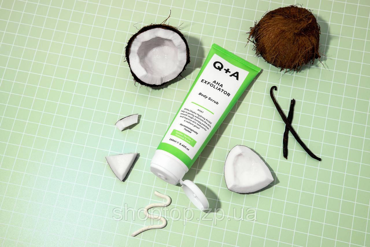 Скраб для тіла з AHA-кислотами Q+A AHA Exfoliator Body Scrub