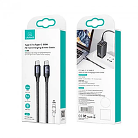 Кабель Usams Type-C to Type-C U71 PD 100W 5A/1.2m Black