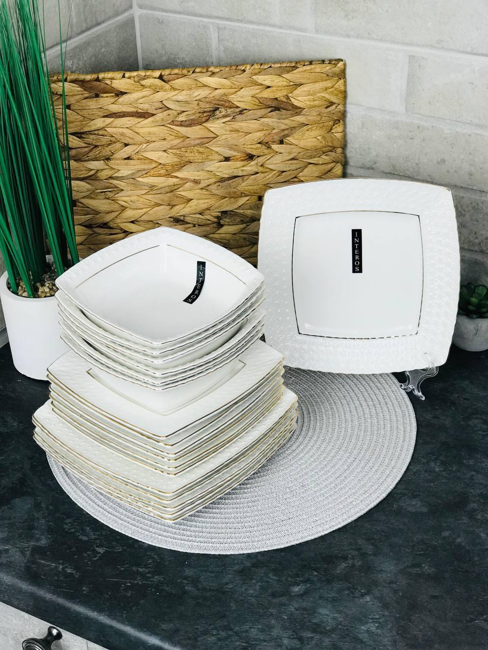 Посуд з фарфору серії *Снігова королева* 13 шт. / набір посуду / фарфор ...