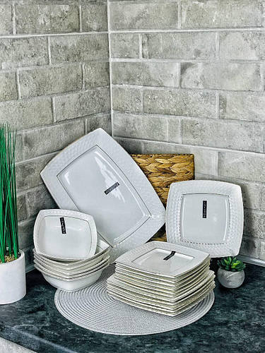 Посуд з фарфору серії *Снігова королева* 13 шт. / набір посуду / фарфор ...