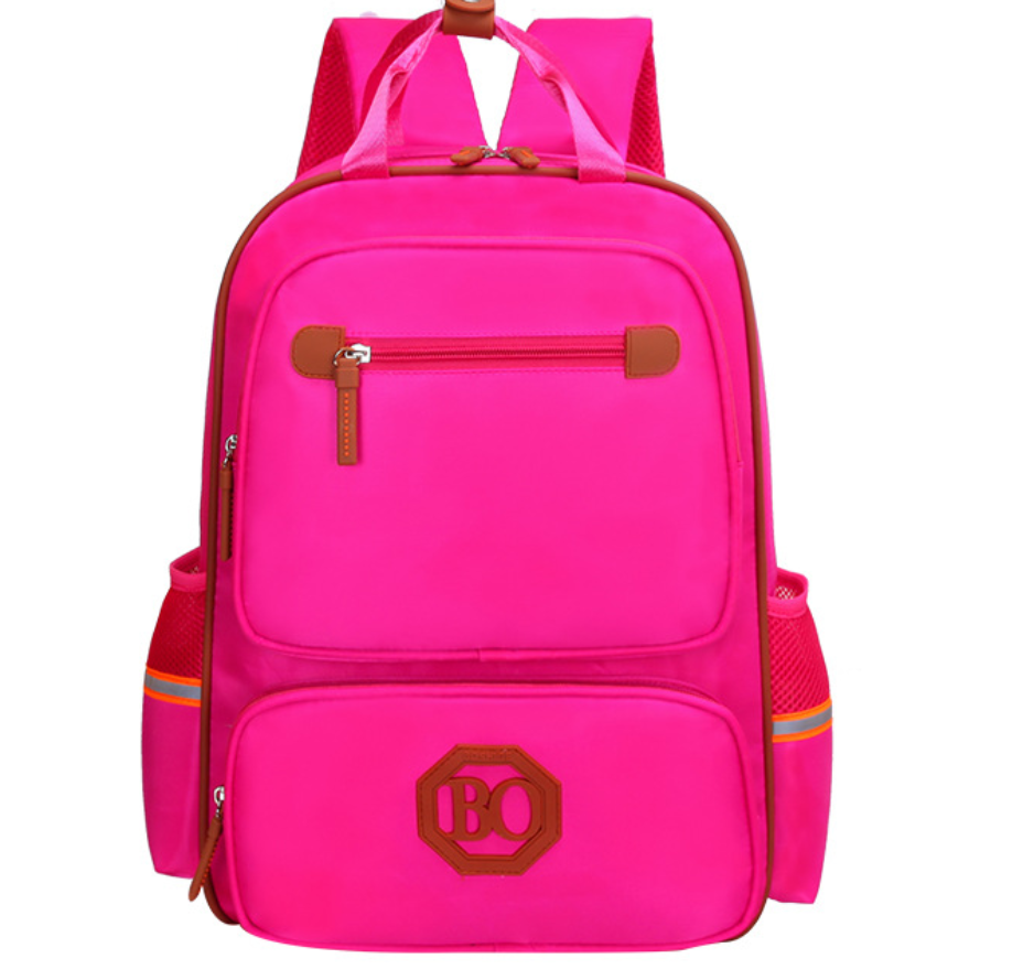 Рюкзак школьный ранец непромокаемый легкий насыщенный розовый, розовый оксфорд нейлон девочке 258В - фото 1 - id-p1022497003