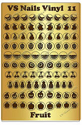 Вінілові трафарети VS NAILS для дизайна нігтів для аерографії і DEEP DESIGN № 11
