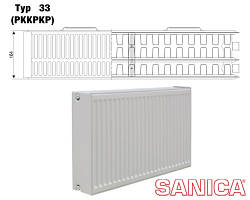 Сталевий радіатор Sanica т33 300х1500 (2717Вт) - панельний