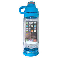 Спортивная бутылка герметичная с отсеком для мобильного телефона CUP Bottle 5s blue