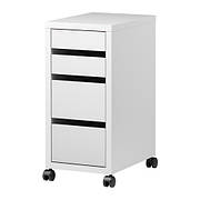 Комод на коліщатках IKEA MICKE білий 902.130.78