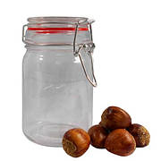 Банка з кришкою, для приправ, 300 мл, прозорий/червоний, CH-4211
