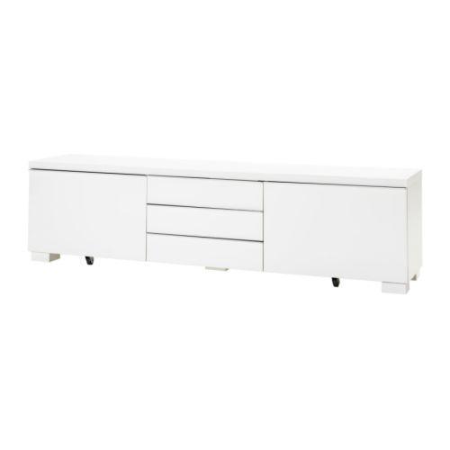 Тумба під ТВ, глянсовий білий, 302.691.29, IKEA, ІКЕА, BESTA BURS