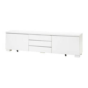 Тумба під ТВ, глянсовий білий, 302.691.29, IKEA, ІКЕА, BESTA BURS, фото 1
