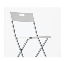 Стілець складний IKEA GUNDE білий 602.177.99, фото 3