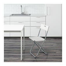 Стілець складний IKEA GUNDE білий 602.177.99, фото 6