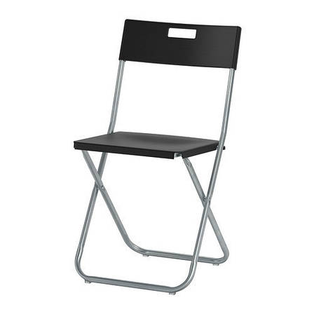 Стілець складний IKEA GUNDE чорний 002.177.97, фото 1