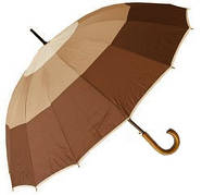 Парасолька-тростина, напівавтомат, 16 спиць, три відтінки коричневого, XI-165