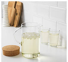 Глечик з кришкою IKEA 365+ прозоре скло пробка 1.5 л 502.797.21, фото 4