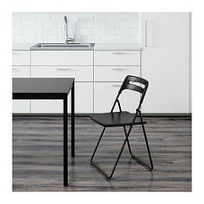 Стілець складний IKEA NISSE чорний 301.150.66, фото 4