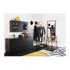 Комод IKEA MALM 3 ящики чорно-коричневий 204.035.57, фото 3
