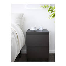 Комод IKEA MALM 2 ящики чорно-коричневий 40х55 см 001.033.43, фото 6