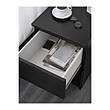 Комод IKEA MALM 2 ящики чорно-коричневий 40х55 см 001.033.43, фото 7
