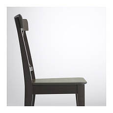 Крісло IKEA INGOLF чорно-коричневе 301.259.23, фото 4