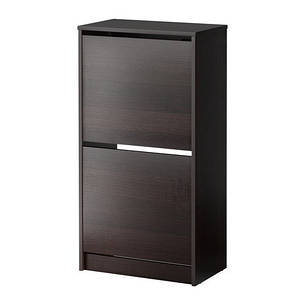 Комод для взуття IKEA BISSA 2 ящики венге 49х93 см 902.484.26, фото 1