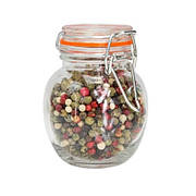 Банка прозора з кришкою, 100 мл, прозорий/оранжевий, CH-4220