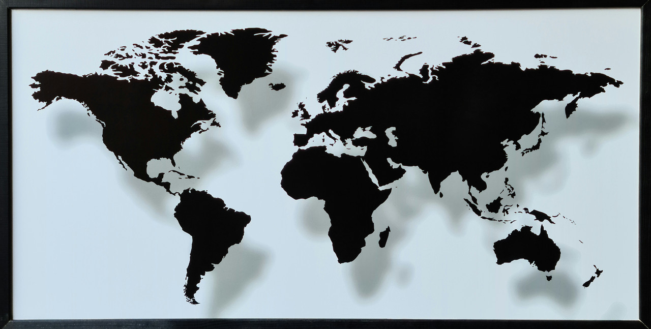 Фотокартина у дерев'яній рамі "Map 1", 50х100 см, POS-50100-279