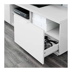 Тумба під ТВ, глянсовий білий, 802.277.97, ІКЕА, IKEA, BYAS, фото 4