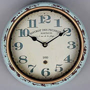 Настінний годинник, круглий, блакитний, OR-1037