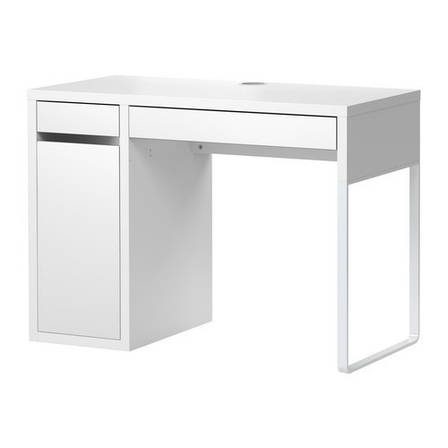 Робочий стіл з тумбою IKEA MICKE білий 802.130.74, фото 1
