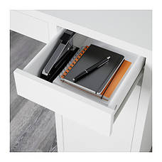Робочий стіл з тумбою IKEA MICKE білий 802.130.74, фото 3