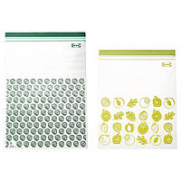 Набор герметичных пакетов для замораживания IKEA ISTAD зеленый 30 шт 405.256.85