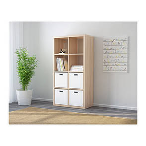 Стелаж 2х4 ящики IKEA KALLAX під білий дуб 003.245.18, фото 4
