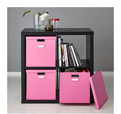 Стелаж 2х2 ящика IKEA KALLAX чорно-коричневий 602.758.12, фото 4