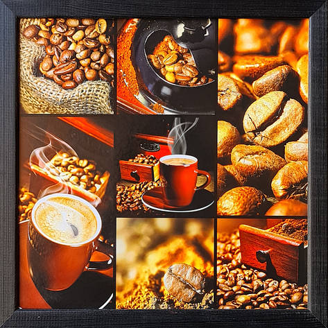 Фотокартина в дерев'яній рамі "Coffee 7", 20х20 см, POS-2020-050, фото 1