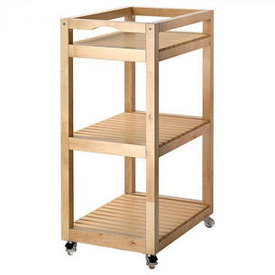 Стелаж на колесах, дерев'яний, 33х47х76, 202.414.09, IKEA, ІКЕА, MOLGER, фото 1