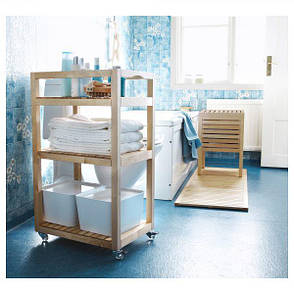 Стелаж на колесах, дерев'яний, 33х47х76, 202.414.09, IKEA, ІКЕА, MOLGER, фото 3