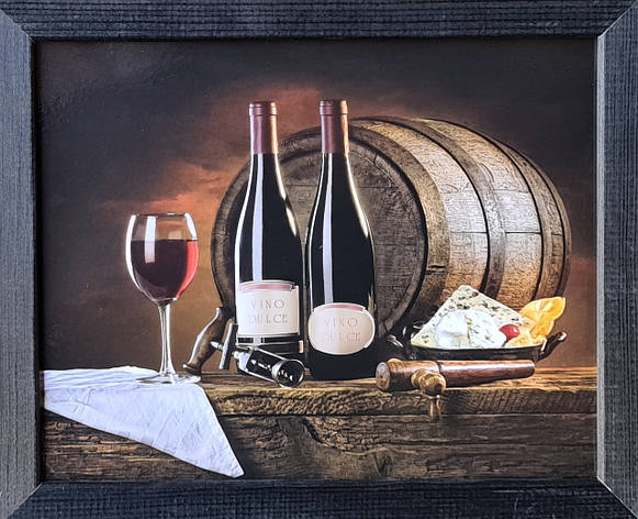 Фотокартина в дерев'яній рамі Wine 1 20х25 см POS-2025-068, фото 1