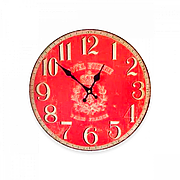 Годинник настінний , круглі, 34 см, червоний, OR-1039