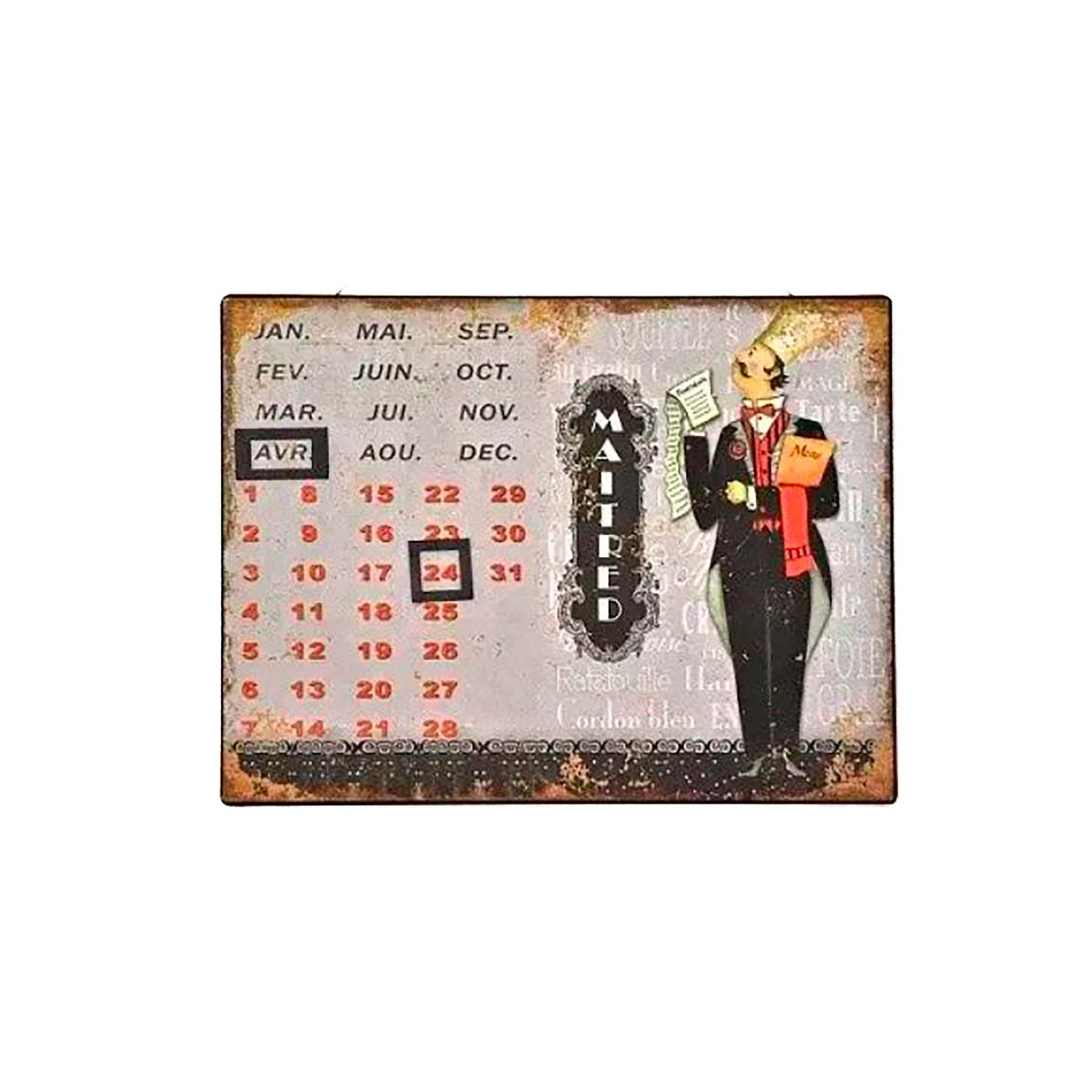 Вічний календар Maitred металевий 25х33 см OR-1027