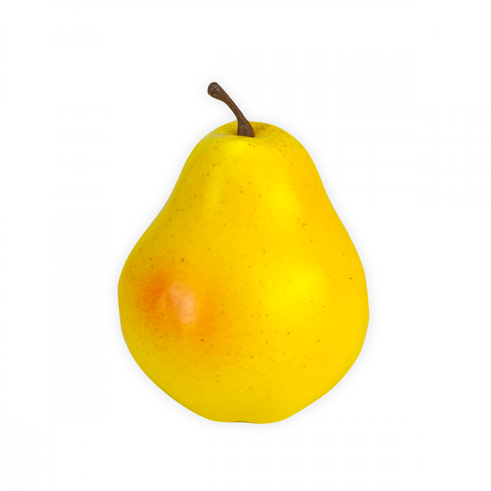 Штучна груша жовта з пінопласту  8*10 см OD-1042