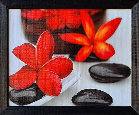 Фотокартина в дерев'яній рамі Flower and stone 4 20х25 см POS-2025-089, фото 1
