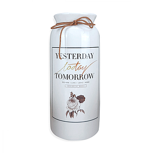 Ваза біла з написом 26.5 см OD-1129, фото 1