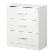 Комод, 3 ящики, білий, 60х70 см, 303.033.26, IKEA, ІКЕА, VIGRESTAD