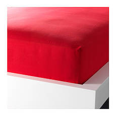 Простирадло натяжне IKEA DVALA червоний 90х200 101.499.58, фото 4